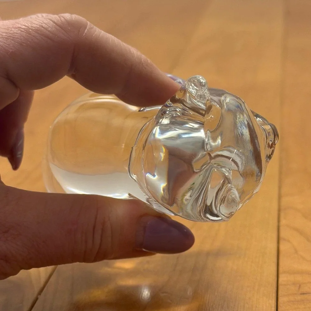 Princess House Clear Crystal Cat Figurine Sitting Glass Kitty Paperweight 3.75